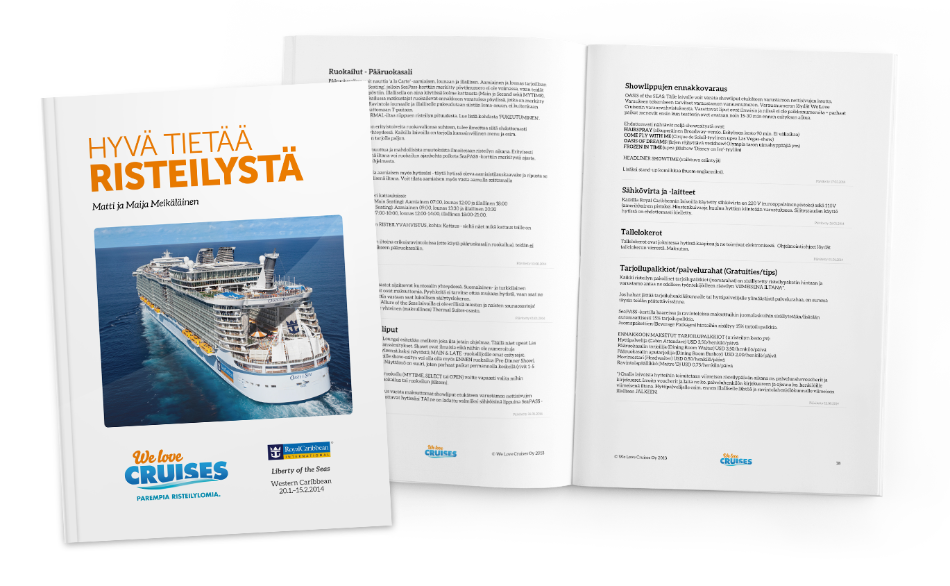 Hyvä tietää risteilystä -opaskirja