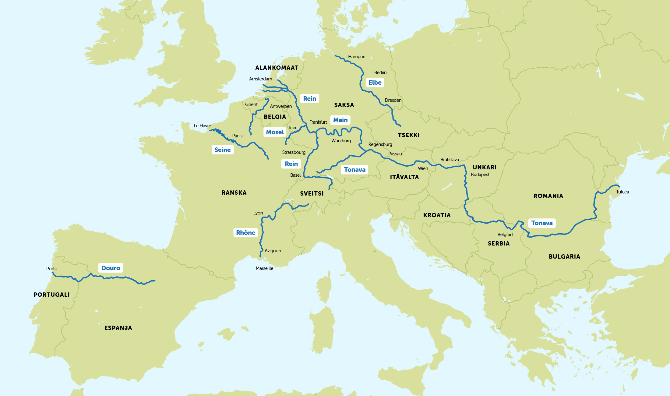 VIVA Cruisesin Euroopan jokiristeilyt